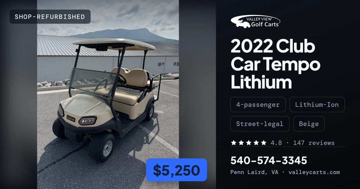 2022 Club Car Tempo Lithium-Ion