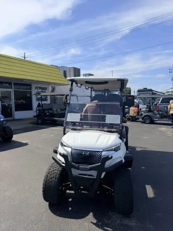 2026 EZ Kruiser White Raptor 6 Passenger Lifted Golf Cart w/Lithiu thumb 1