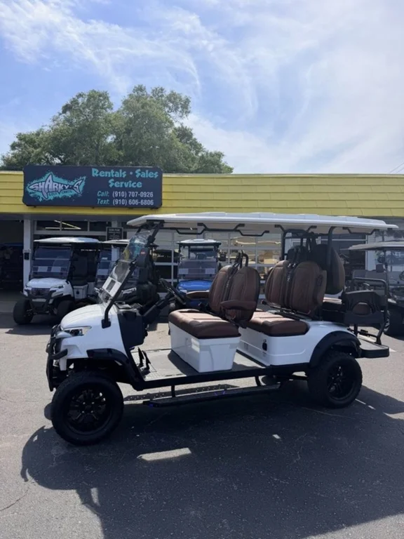 2026 EZ Kruiser White Raptor 6 Passenger Lifted Golf Cart w/Lithiu thumb 2