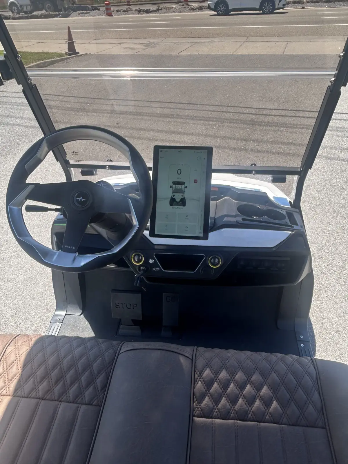 Atlas Passenger White Golf Cart thumb 4