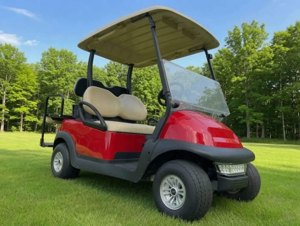 2018 Club Car End of Summer special! Like new NRTG Fire Red Club thumb 2