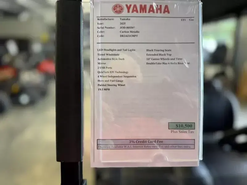 2025 Yamaha Golf Cars Drive2 - PTV (QuieTech EFI) thumb 3