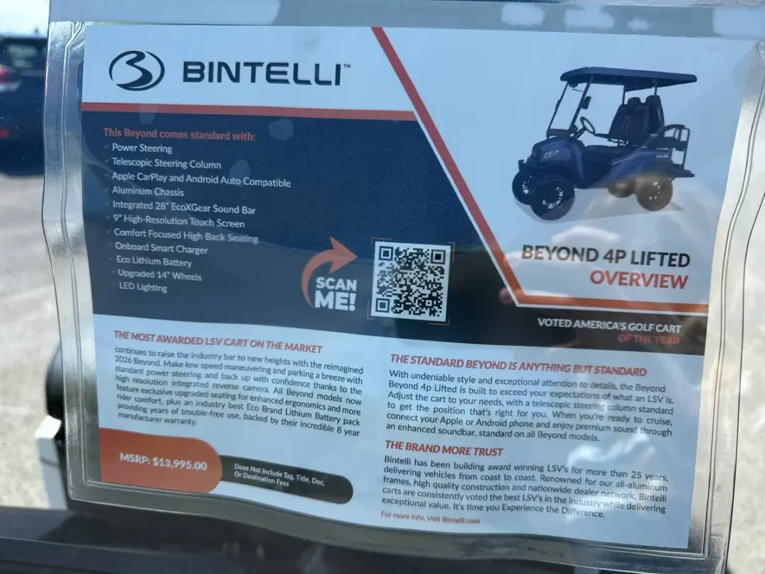2026 Bintelli Beyond 4PR Lifted photo 13