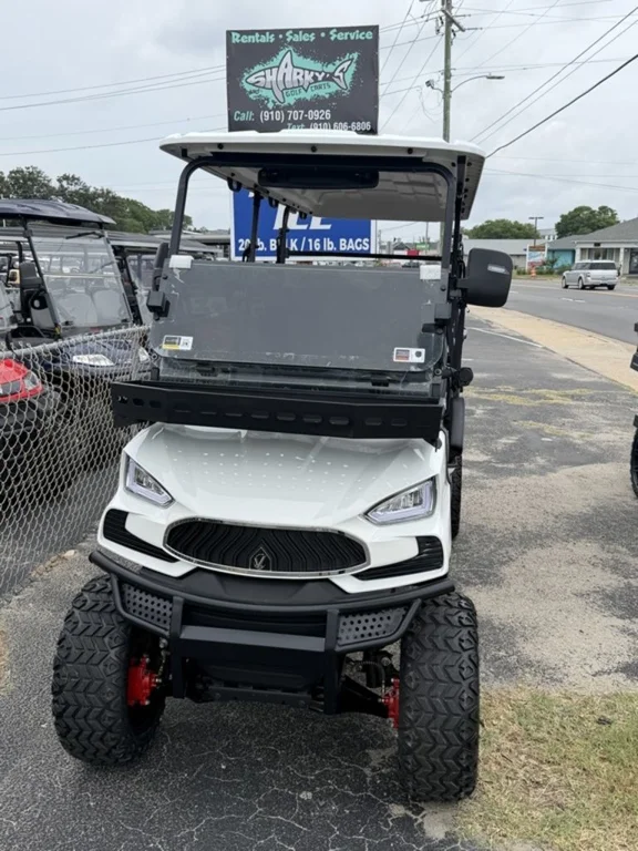 2026 V-Carts White Lifted 6 Passenger Golf Cart w/Grey Seats an photo 2