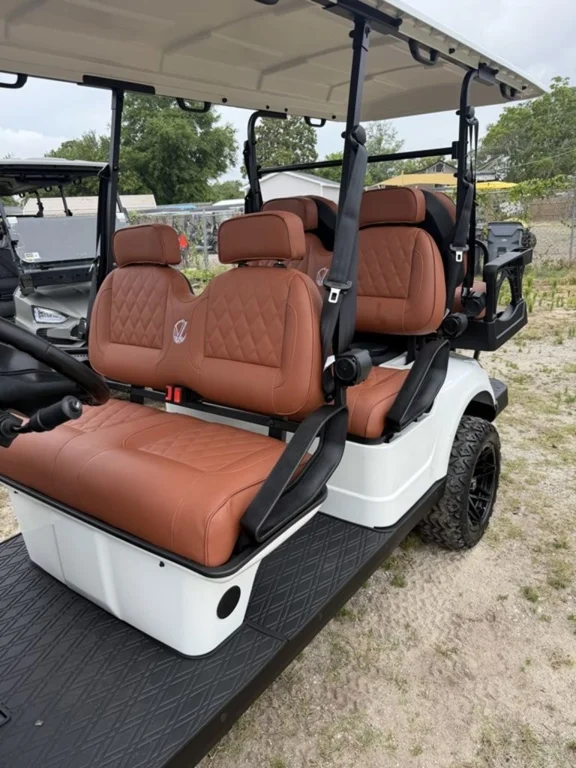2026 V-Carts White w/Brown Seats Lifted Limo 6 Passenger Golf C photo 2