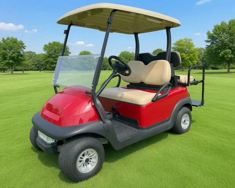 2018 Club Car End of Summer special! Like new NRTG Fire Red Club photo 1