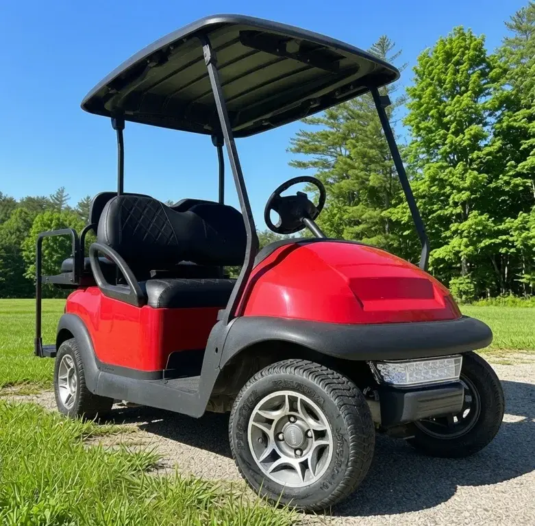 2018 Club Car End of Summer special! Like new NRTG Fire Red Club photo 1