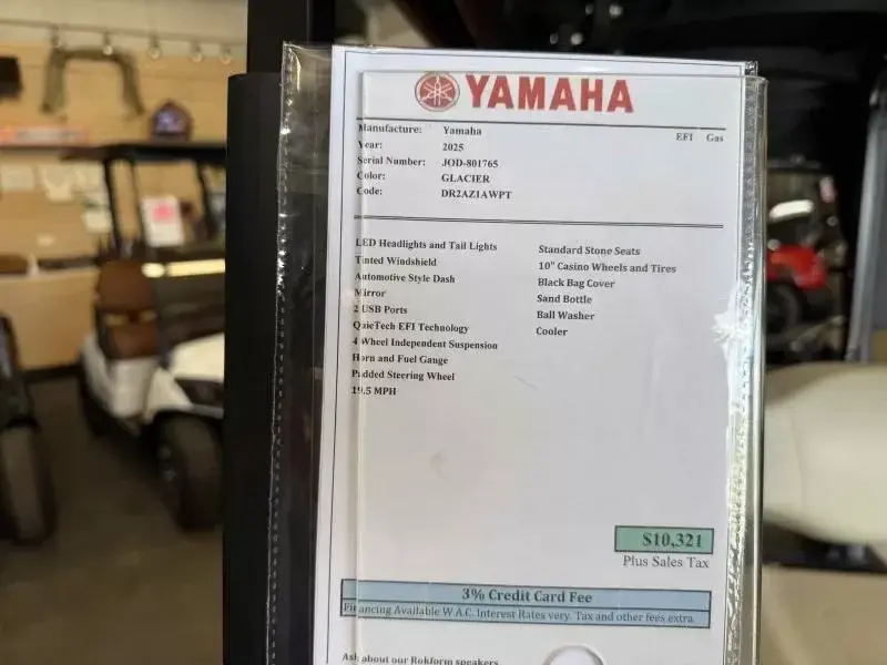 2025 Yamaha Golf Cars Drive 2 EFI photo 14