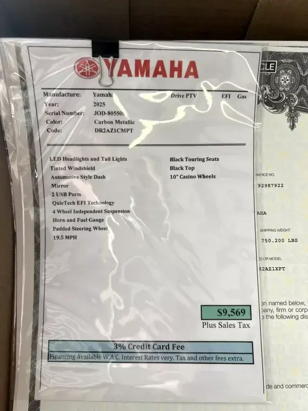 2025 Yamaha Drive photo 4