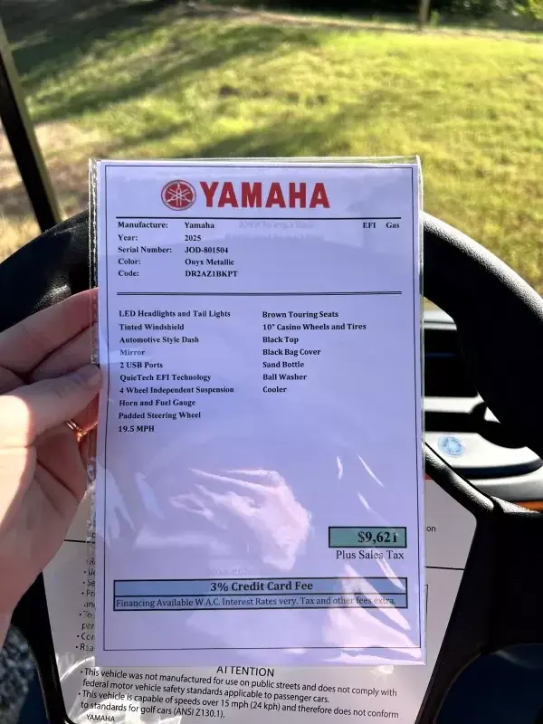 2025 Yamaha Golf Cars Drive 2 | G29 photo 5