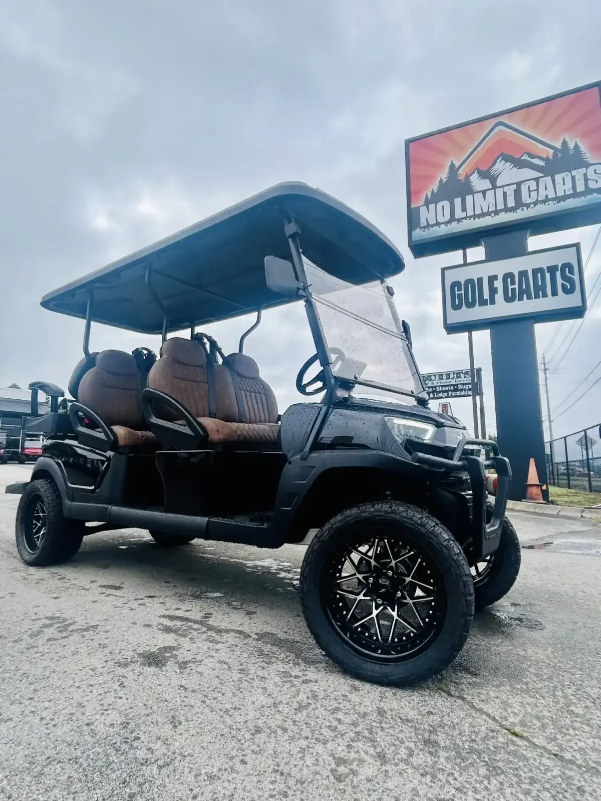 Atlas Passenger Golf Cart Black photo 1